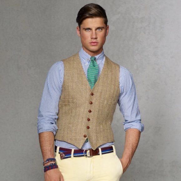 Polo RL - Herringbone Langley Vest (Made in Italy)